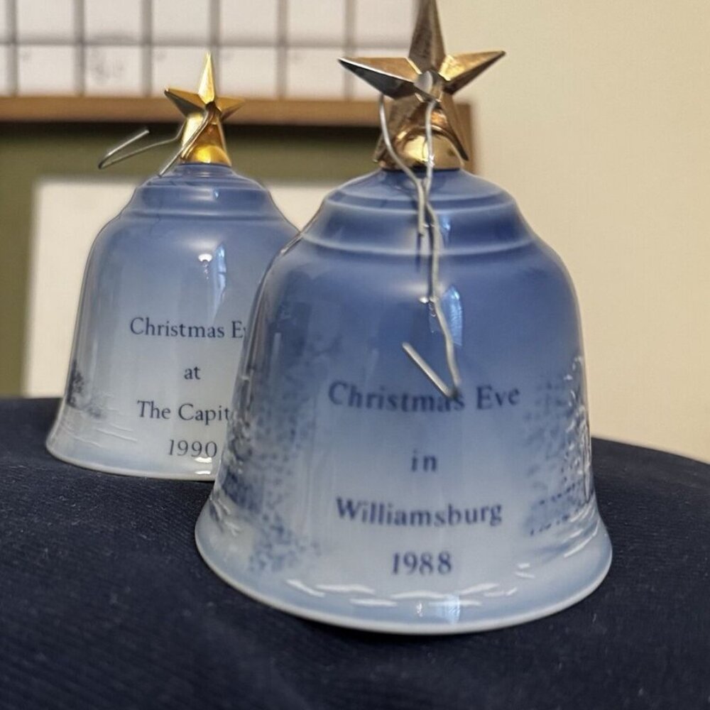 🔔 1988 Bing & Grøndahl Copenhagen Christmas Bell | Vintage Porcelain
